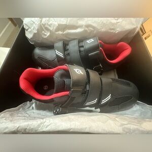 Black and Red Cycling Shoes